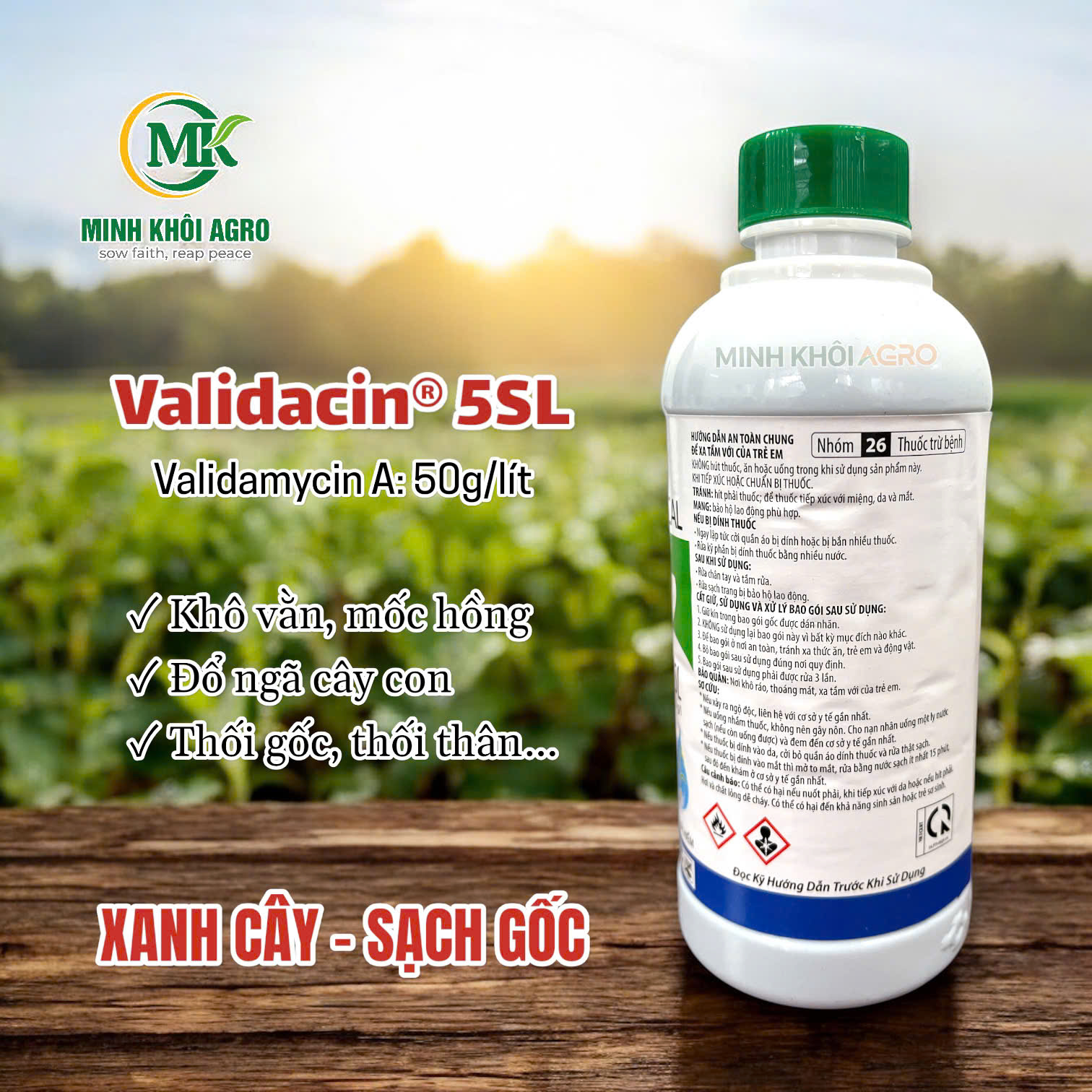 Thuốc trừ bệnh Validacin 5SL - Chai 450ml